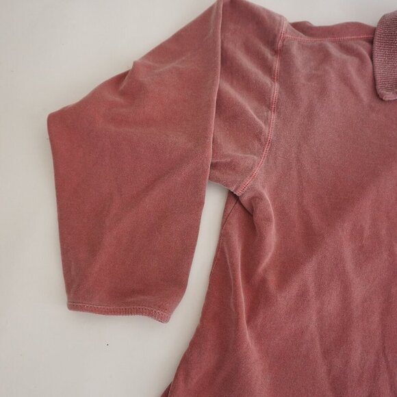 Vintage Allegro Maroon Button Collar 100% Cotton Lightweight Sweater XL - Picture 7 of 9